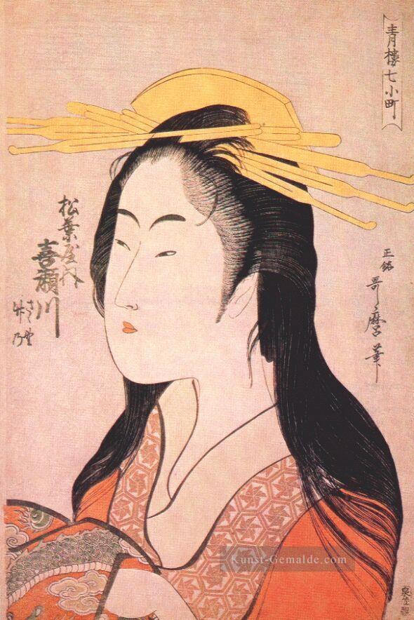 Kisegawa von matsubaya aus der Serie sieben Komachis von yoshiwara c 1795 Holzschnitt Kitagawa Utamaro Ukiyo e Bijin ga Ölgemälde
